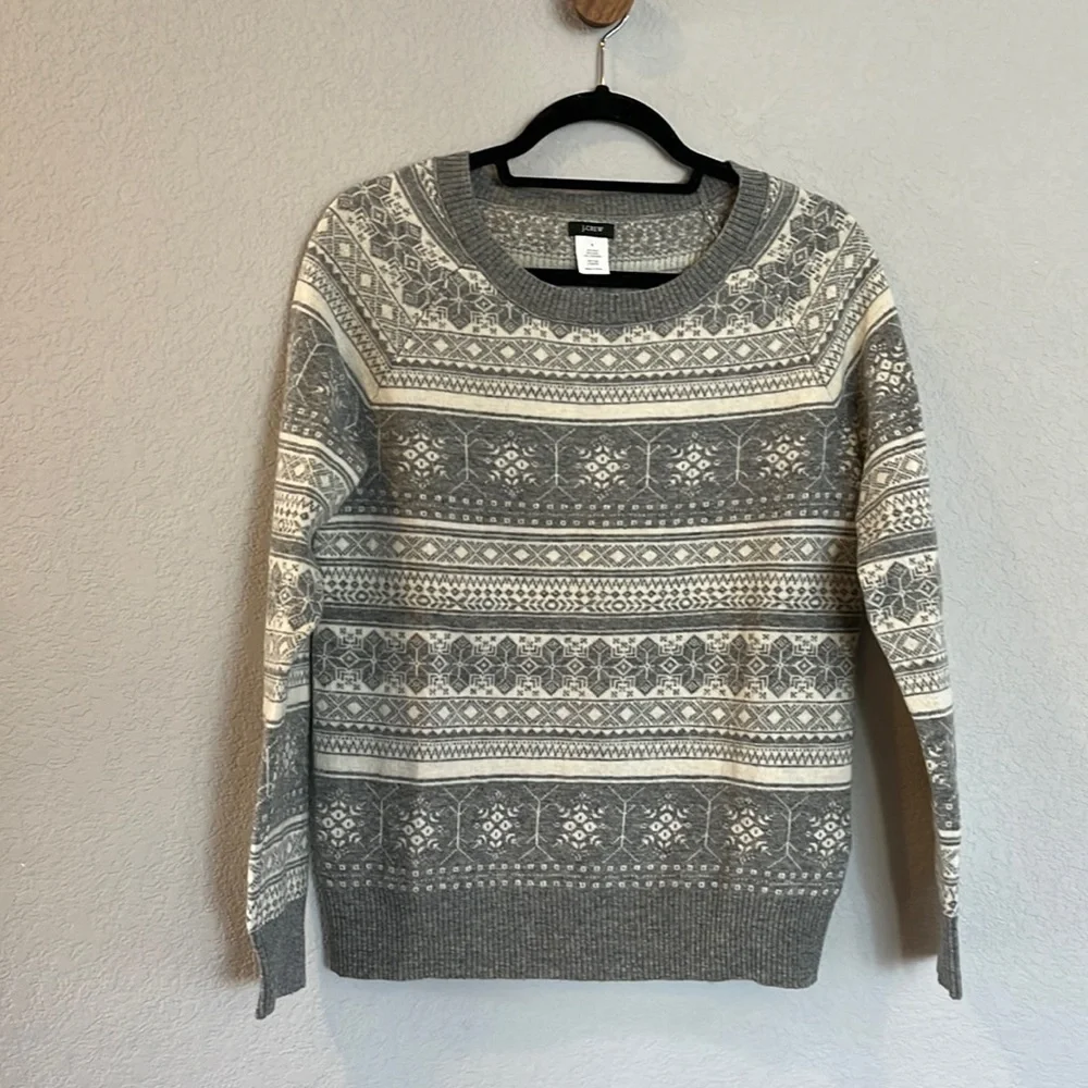 J.Crew. S. Gray and cream design. Like new